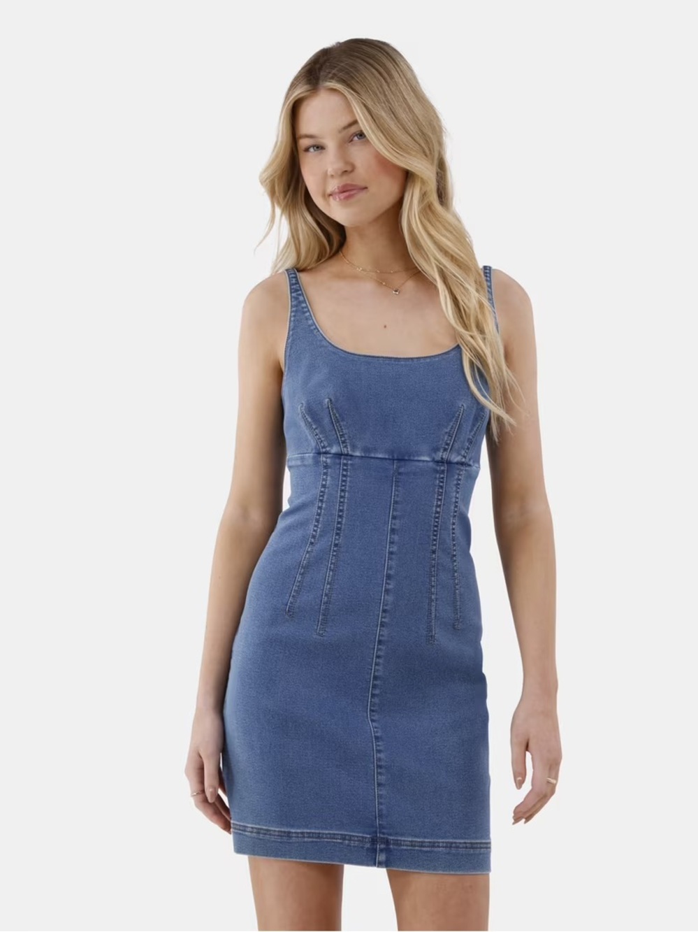 No Boundaries Denim Bodycon Dress - Size Medium